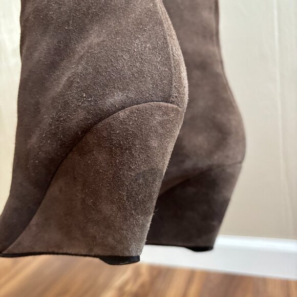 Giuseppe Zanotti Suede Knee High Slouchy Wedge Boots - Picture 12 of 16
